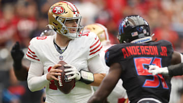 Houston Texans star Will Anderson Jr. gets after 49ers quarterback Mac Jones 