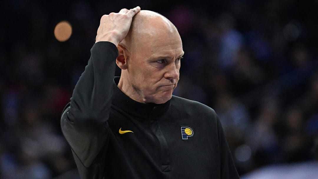 Indiana Pacers head coach Rick Carlisle during a timeout against the Philadelphia 76ers during the second half at Xfinity Mobile Arena.