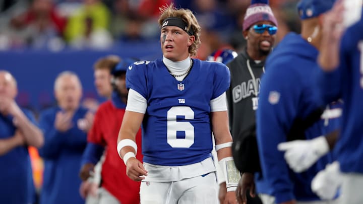 Giants fans were calling for Jaxson Dart during Sunday night's loss to the Chiefs. Giants fans were calling for Jaxson Dart during Sunday night's loss to the Chiefs.