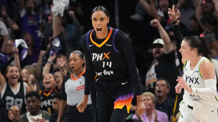 DeWanna Bonner celebrates a three