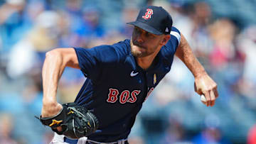 Sep 3, 2023; Kansas City, Missouri, USA; Boston Red Sox starting pitcher Chris Sale (41) pitches