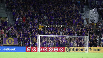 Aug 23, 2019; Orlando, FL, USA; Orlando City SC fans cheer during the first half at Exploria
