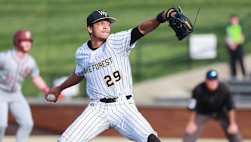 Wake Forest pitcher Chase Burns