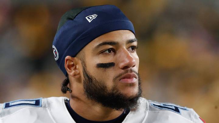 Nov 2, 2023; Pittsburgh, Pennsylvania, USA;  Tennessee Titans cornerback Anthony Kendall (40) looks on from the sidelines against the Pittsburgh Steelers during the fourth quarter at Acrisure Stadium. Mandatory Credit: Charles LeClaire-USA TODAY Sports