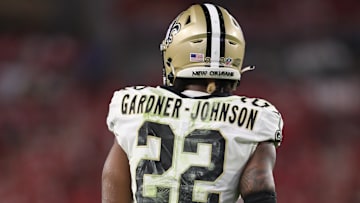 New Orleans Saints safety CJ Gardner-Johnson (22) looks on during a game against the Tampa Bay Buccaneers