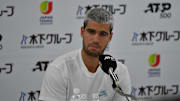 Carlos Alcaraz suffered an ankle injury at the Japan Open.