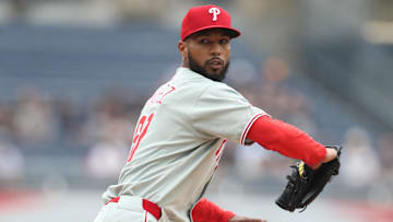 Jun 8, 2025; Pittsburgh, Pennsylvania, USA; Philadelphia Phillies starting pitcher Cristopher Sanchez (61) delivers a pitch against the Pittsburgh Pirates during the first inning at PNC Park