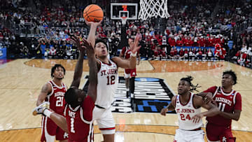 St. John's Red Storm guard RJ Luis Jr. (12)