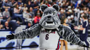 Gonzaga Bulldogs mascot, Spike, at the McCarthey Athletic Center.