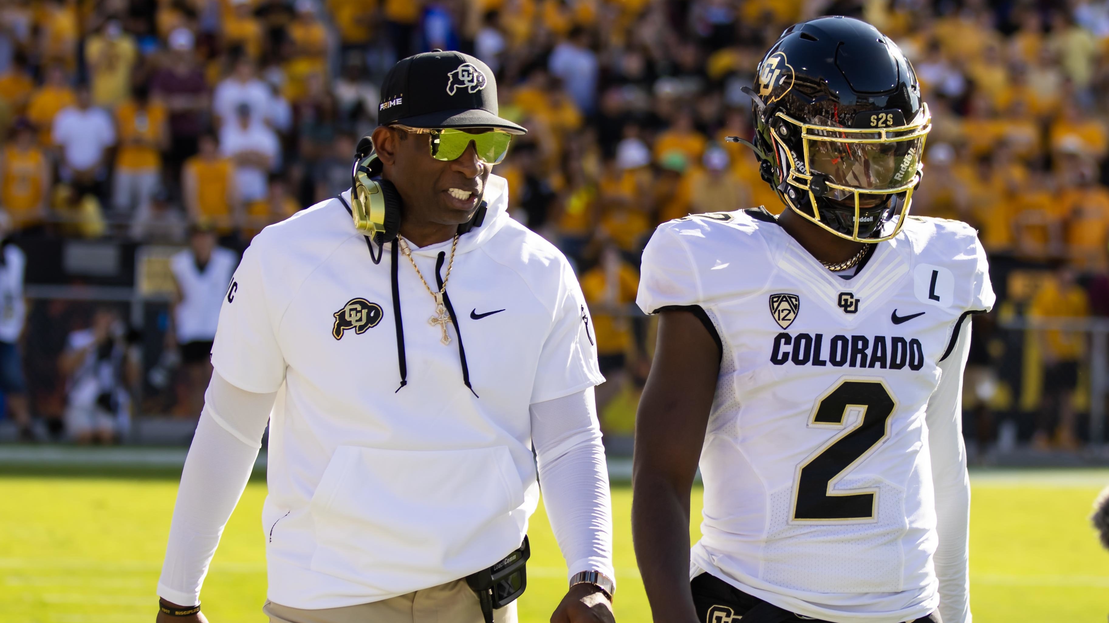 Colorado Buffaloes' Deion Sanders and Shedeur Sanders