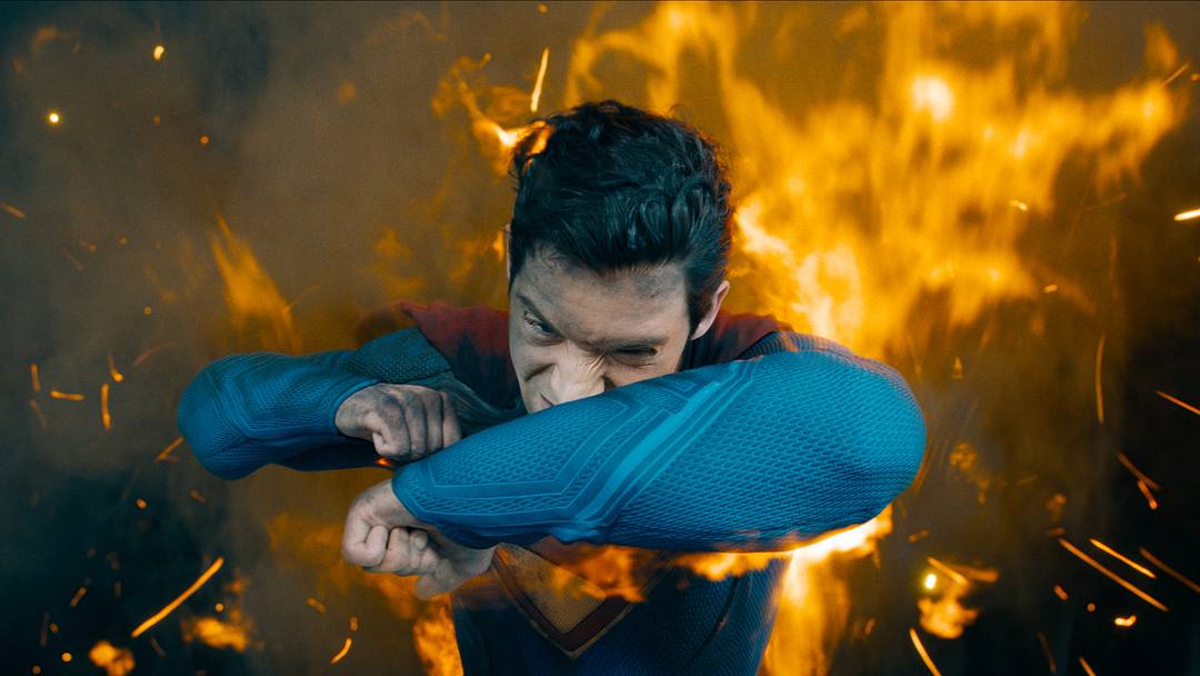 DAVID CORENSWET as Superman in DC Studios’ and Warner Bros. Pictures’ “SUPERMAN,” a Warner Bros. Pictures release.