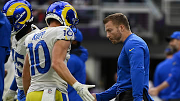 Sean McVay and Cooper Kupp with the Los Angeles Rams