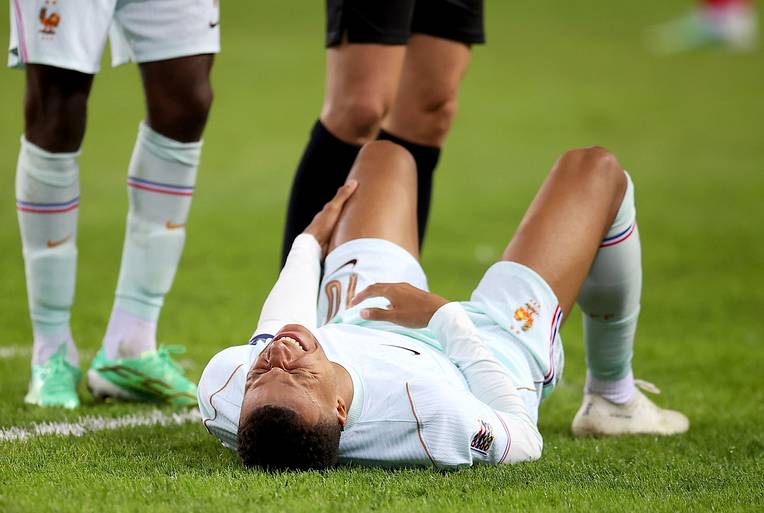  Kylian Mbappe (10) of France injures during the UEFA Nations League A League Group 1 match between Turkiye and France.
