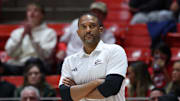 Southern Utah Thunderbirds head coach Rob Jeter looks on against the Utah Utes during the first half at Jon M. Huntsman Center.