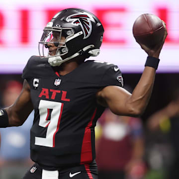 Michael Penix Jr. and the Falcons fell short of a win on Sunday, but Baker Mayfield believes he has a bright future.