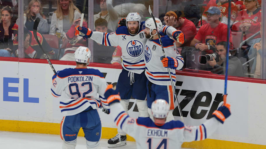 Draisaitl scored yet another game-winning goal in overtime for the Oilers in Game of the Stanley Cup Final.  | Sam Navarro-Imagn Images