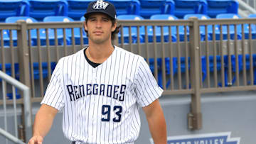 Hudson Valley Renegades outfielder Spencer Jones during media day on April 5, 2023.

Renegades Media