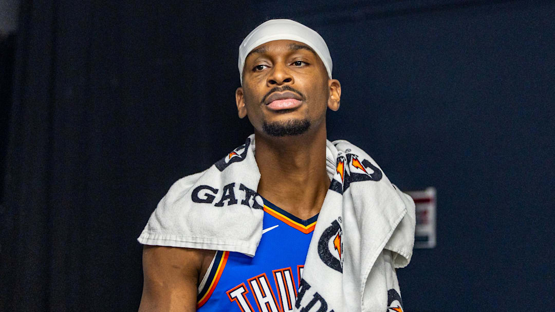 Nov 17, 2025; New Orleans, Louisiana, USA; Oklahoma City Thunder guard Shai Gilgeous-Alexander (2) walks to the locker room after the game against the New Orleans Pelicans at Smoothie King Center. Mandatory Credit: Stephen Lew-Imagn Images Nov 17, 2025; New Orleans, Louisiana, USA; Oklahoma City Thunder guard Shai Gilgeous-Alexander (2) walks to the locker room after the game against the New Orleans Pelicans at Smoothie King Center. Mandatory Credit: Stephen Lew-Imagn Images