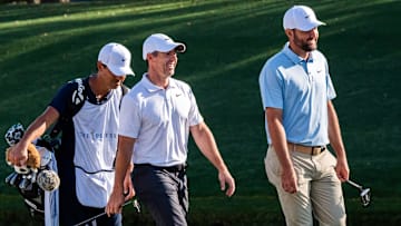 Was Rory McIlroy beating Scottie Scheffler (right) at the Players a sign of things to come at Augusta?