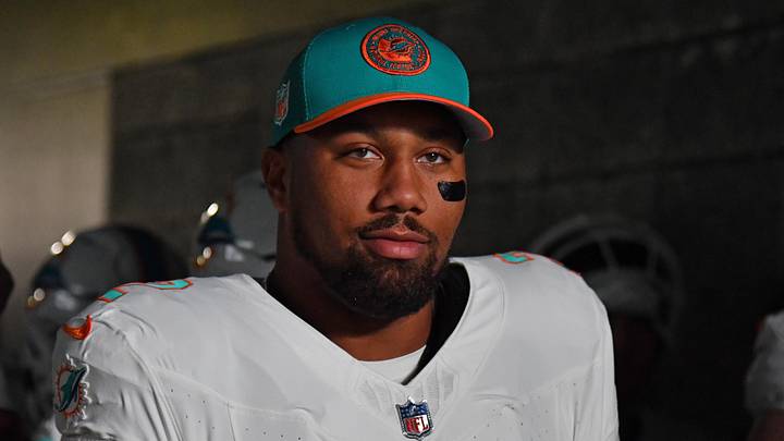 Oct 22, 2023; Philadelphia, Pennsylvania, USA; Miami Dolphins linebacker Bradley Chubb (2) against the Philadelphia Eagles at Lincoln Financial Field. Mandatory Credit: Eric Hartline-Imagn Images