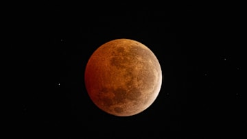 Blood lunar eclipse observed from Santiago