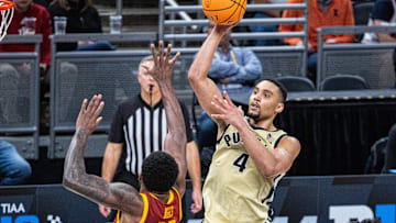 Purdue Boilermakers forward Trey Kaufman-Renn (4) shoots the ball 