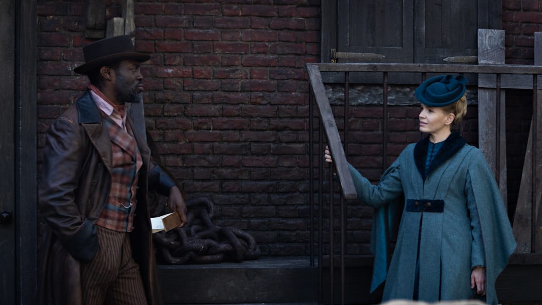 MASTERPIECE
Miss Scarlet, Season 6 
 
Streaming Dec. 7, 2025 on the PBS app
Premiering Jan. 11, 2026 on PBS

Episode Six: The Line of Duty
When the mysterious death of a foreign ambassador sparks political intrigue, Eliza is called to investigate – this time, at the request of the formidable Governess. Tasked with solving the case alongside Inspector Blake, Eliza finds herself working with a woman whose power and intellect mirror her own.

Shown L-R: Moses Valentine (Ansu Kabia), Eliza Scarlet