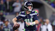The Seattle Seahawks and quarterback Sam Darnold are favored on Sunday.