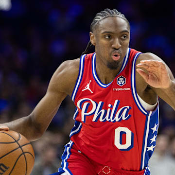 Philadelphia 76ers guard Tyrese Maxey is a solid prop target tonight.