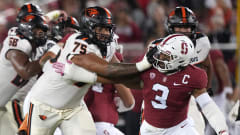 Oregon State Beavers offensive lineman Taliese Fuaga
