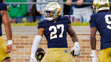 Notre Dame linebacker Kyngstonn Viliamu-Asa (27)