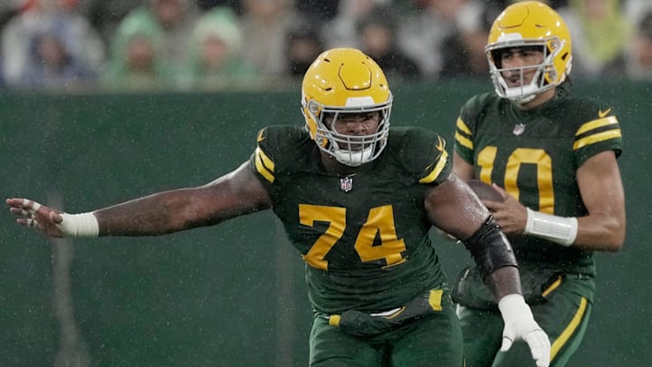 Elgton Jenkins' one start at center last season came against the Detroit Lions.
