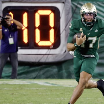 Byrum Brown and South Florida are favored against Memphis on Saturday.