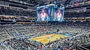 Fans file inside PPG Paints Arena ahead of the Round of 32 game between NC State and Oakland during the NCAA Men's March Madness tournament.