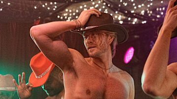 The Merry Gentlemen. (L-R) Hector David Jr. as Ricky, Marc Anthony Samuel as Rodger, Chad Michael Murray as Luke and Colt Prattes as Troy in The Merry Gentlemen