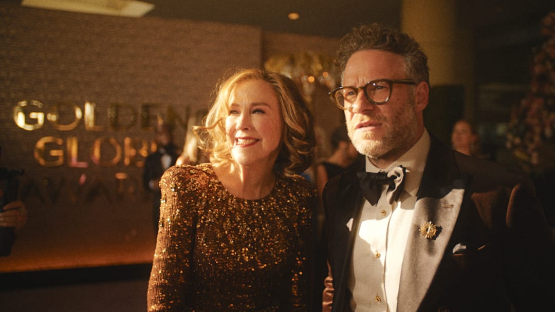 Catherine O'Hara and Seth Rogen in "The Studio," now streaming on Apple TV+
