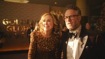 Catherine O'Hara and Seth Rogen in "The Studio," now streaming on Apple TV+