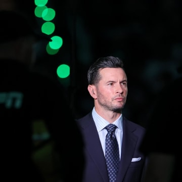 Jun 9, 2024; Boston, Massachusetts, USA; ESPN analyst JJ Redick looks on before game two of the 2024 NBA Finals between the Boston Celtics and the Dallas Mavericks at TD Garden. Mandatory Credit: Peter Casey-USA TODAY Sports