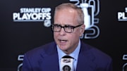 May 5, 2025; Toronto, Ontario, CAN; Florida Panthers head coach Paul Maurice during a post game press conference following game one in the second round of the 2025 Stanley Cup Playoffs against the Toronto Maple Leafs at Scotiabank Arena. Mandatory Credit: John E. Sokolowski-Imagn Images