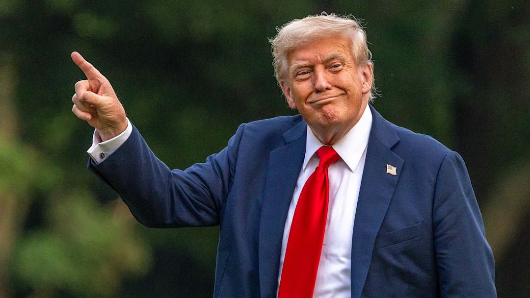 President Trump Arrives Back At The White House