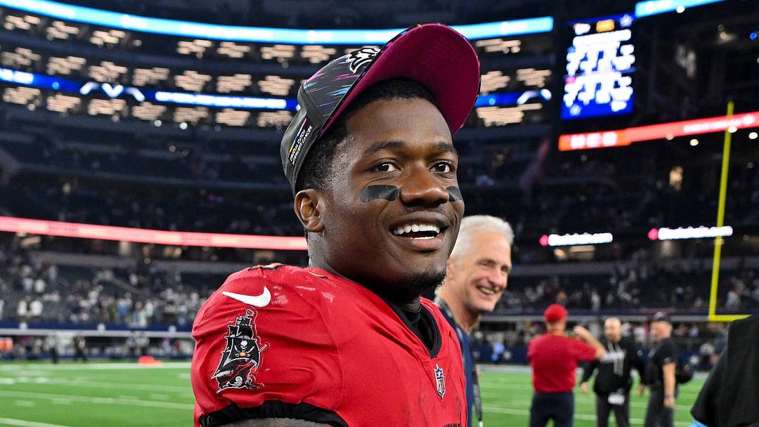 Oct 8, 2026; Arlington, Texas, USA; Tampa Bay Buccaneers running back Bucky Irving (7) walks off the field after the game against the Dallas Cowboys at AT&T Stadium. Mandatory Credit: Jerome Miron-Imagn Images