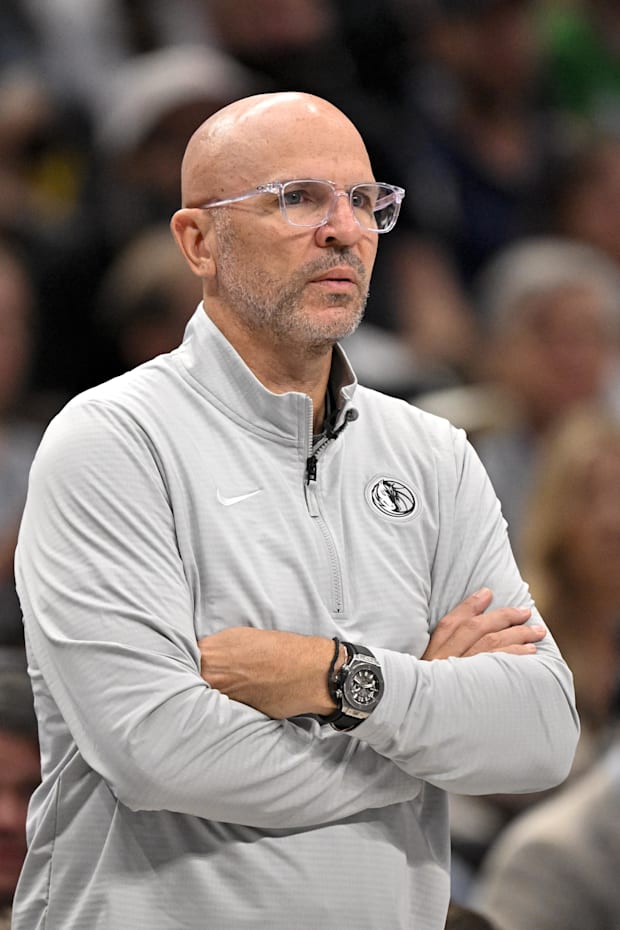 Dallas Mavericks head coach Jason Kidd during the game against the Los Angeles Lakers