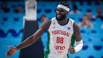 Portugal center Neemias Queta (88) at EuroBasket 2025.