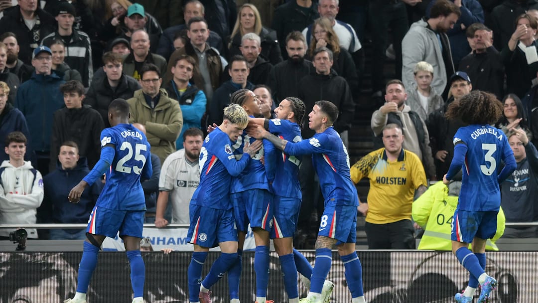Joao Pedro netted for Chelsea in the first half against Tottenham.