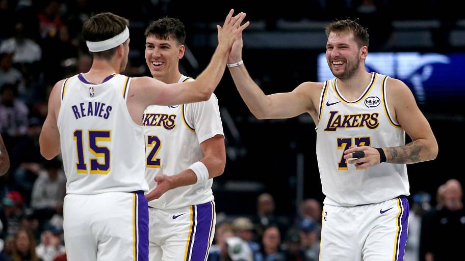 Austin Reaves and Luka Doncic