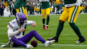 Green Bay Packers defensive tackle Devonte Wyatt (95) celebrates with defensive end Rashan Gary (52) after sacking Minnesota Vikings quarterback J.J. McCarthy (9) on Sunday, November 23, 2025, at Lambeau Field in Green Bay, Wis. The Packers won the game, 23-6.
Tork Mason/USA TODAY NETWORK-Wisconsin