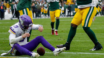 Green Bay Packers defensive tackle Devonte Wyatt (95) celebrates with defensive end Rashan Gary (52) after sacking Minnesota Vikings quarterback J.J. McCarthy (9) on Sunday, November 23, 2025, at Lambeau Field in Green Bay, Wis. The Packers won the game, 23-6.
Tork Mason/USA TODAY NETWORK-Wisconsin