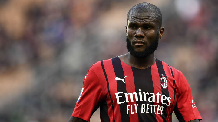 Franck Kessie of AC Milan looks on during the Serie A... Franck Kessie of AC Milan looks on during the Serie A...