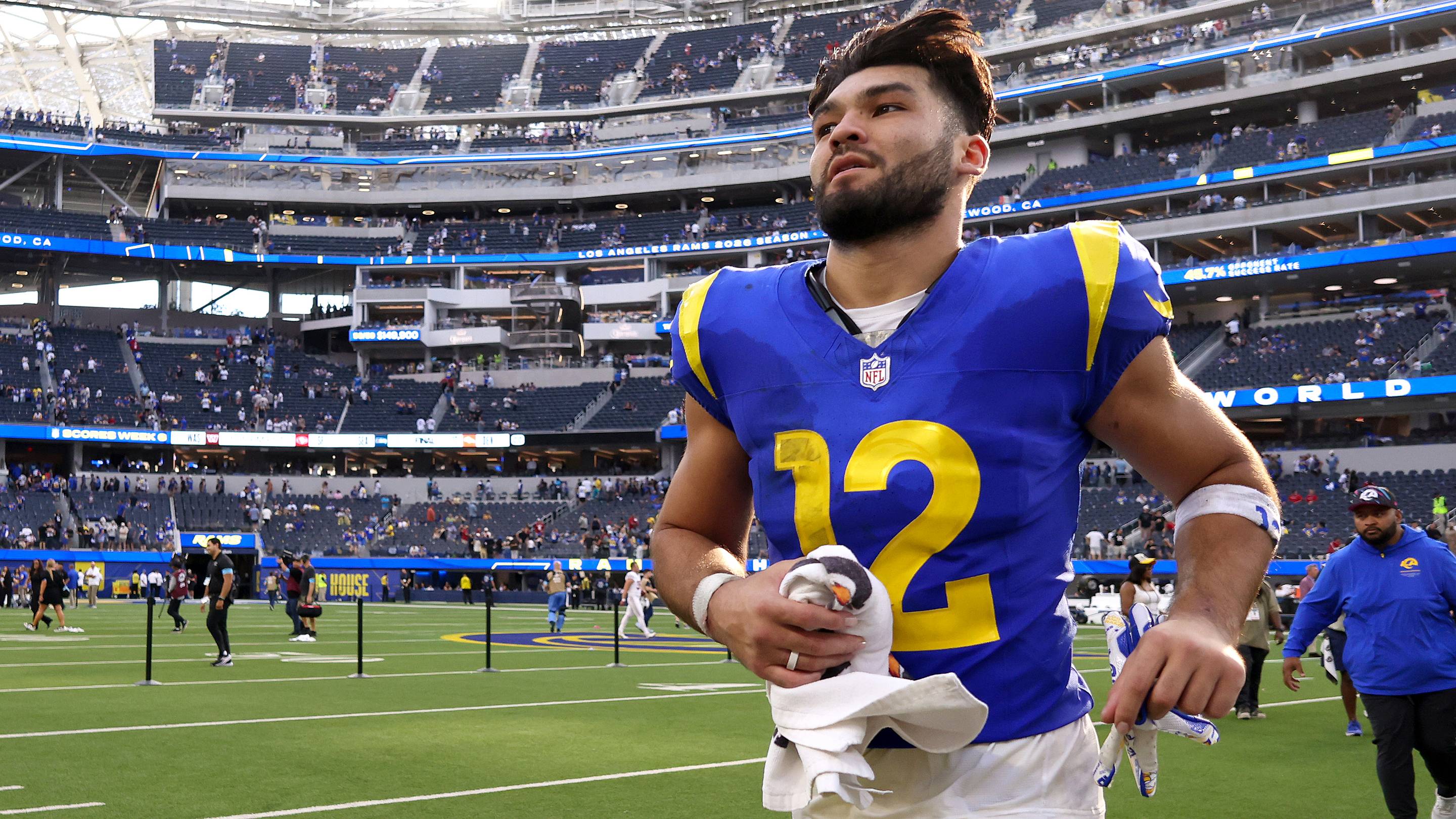 Is Puka Nacua playing today? Rams injury report with WR questionable