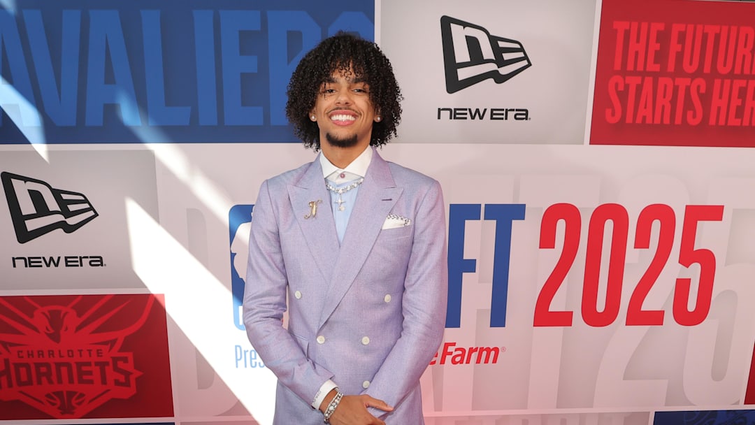 Jun 25, 2025; Brooklyn, NY, USA; Asa Newell arrives before the first round of the 2025 NBA Draft at Barclays Center. Mandatory Credit: Brad Penner-Imagn Images Jun 25, 2025; Brooklyn, NY, USA; Asa Newell arrives before the first round of the 2025 NBA Draft at Barclays Center. Mandatory Credit: Brad Penner-Imagn Images